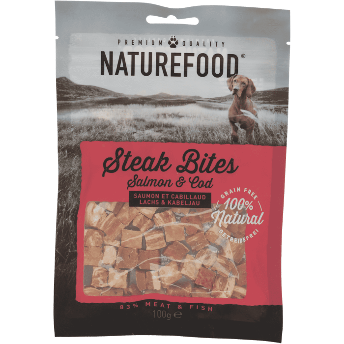 Nature Food Lixoudies Skulou Steak Bites Salmon & Cod 100gr